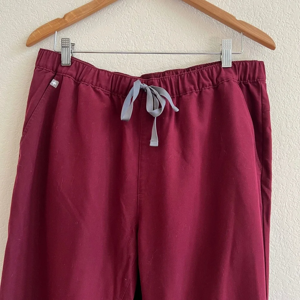 Figs‎ Tansen Jogger Scrub Pants Size XL Burgundy Maroon